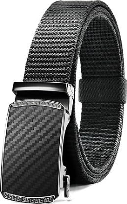Picture of A CHAOREN Ratchet Belts for Men - Casual Web Nylon Mens Belt 1 3/8" - Adjustable and Durable for Jeans