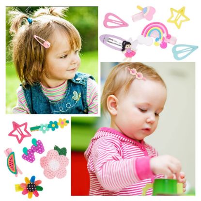 Picture of A 54PCS Baby Hair Clips with 20PCS Hair Ties, FULANDL Toddler Girls Hair Accessories